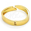 Gold Tone Individual Bangle, with White Crystal, Polished, Golden Finish, 07.252.0016.GT (14 MM Thickness, One size fits all)