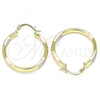 Oro Laminado Medium Hoop, Gold Filled Style Polished, Tricolor, 5.134.024.2.30