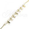 Oro Laminado Charm Bracelet, Gold Filled Style Little Boy and Little Girl Design, Polished, Golden Finish, 03.63.2101.07