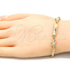 Oro Laminado ID Bracelet, Gold Filled Style Elephant Design, Polished, Golden Finish, 03.63.2141.06