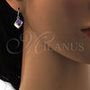 Rhodium Plated Dangle Earring, with White Platina Swarovski Crystals, Polished, Rhodium Finish, 02.239.0002.1