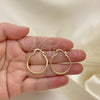 Oro Laminado Medium Hoop, Gold Filled Style Polished, Golden Finish, 5.134.011.25