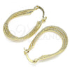 Oro Laminado Small Hoop, Gold Filled Style Diamond Cutting Finish, Golden Finish, 02.170.0319.20