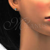 Stainless Steel Stud Earring, Star Design, with Blue Topaz Crystal, Polished, Golden Finish, 02.271.0016.2