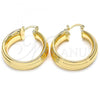 Oro Laminado Medium Hoop, Gold Filled Style Hollow Design, Polished, Golden Finish, 02.170.0236.35