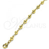 Oro Laminado Fancy Bracelet, Gold Filled Style Ball Design, Polished, Golden Finish, 03.326.0005.08