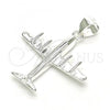Sterling Silver Fancy Pendant, Airplane Design, Polished,, 05.398.0046
