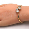 Oro Laminado Fancy Bracelet, Gold Filled Style with White Cubic Zirconia, Polished, Golden Finish, 03.65.1165.07