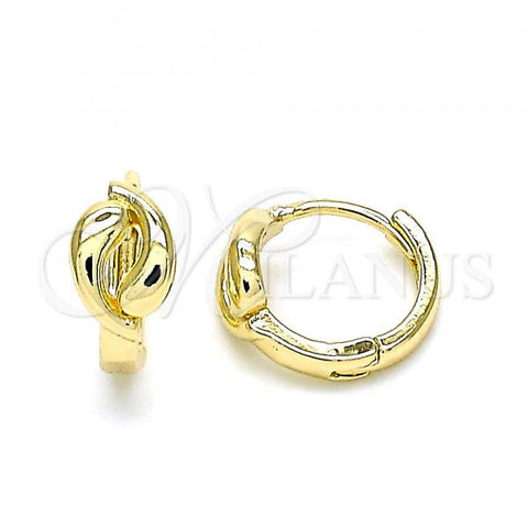 Oro Laminado Huggie Hoop, Gold Filled Style Polished, Golden Finish, 02.213.0273.12