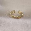 Oro Laminado Multi Stone Ring, Gold Filled Style Mariner Design, with White Cubic Zirconia, Polished, Golden Finish, 01.196.0026