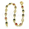 Oro Laminado Fancy Bracelet, Gold Filled Style with Multicolor Crystal, Polished, Golden Finish, 03.63.2065.08