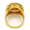 Oro Laminado Multi Stone Ring, Gold Filled Style with White Micro Pave, Polished, Golden Finish, 01.118.0031.09 (Size 9)