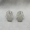 Sterling Silver Stud Earring, Hand of God Design, Polished, Silver Finish, 02.392.0013