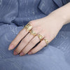 Oro Laminado Elegant Ring, Gold Filled Style Butterfly Design, Polished, Golden Finish, 01.233.0001.09 (Size 9)