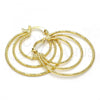 Oro Laminado Medium Hoop, Gold Filled Style Diamond Cutting Finish, Golden Finish, 02.168.0043.35