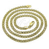 Oro Laminado Basic Necklace, Gold Filled Style Bismark Design, Polished, Golden Finish, 04.213.0263.24