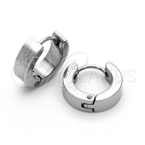 Stainless Steel Small Hoop, Matte Finish, Steel Finish, 02.63.2513