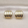 Oro Laminado Stud Earring, Gold Filled Style Polished, Golden Finish, 02.213.0661