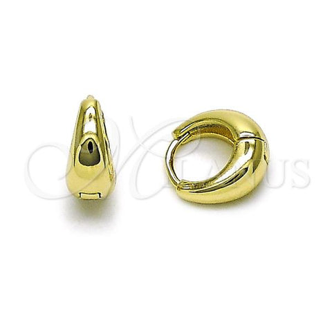 Oro Laminado Huggie Hoop, Gold Filled Style Polished, Golden Finish, 02.213.0790.12