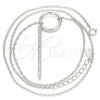 Sterling Silver Pendant Necklace, with White Cubic Zirconia, Polished, Rhodium Finish, 04.336.0214.16