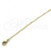 Oro Laminado Basic Necklace, Gold Filled Style Singapore Design, Polished, Golden Finish, 04.65.0184.18
