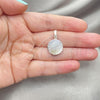 Sterling Silver Fancy Pendant, with Ivory Mother of Pearl, Polished, Silver Finish, 05.410.0005.1