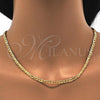 Oro Laminado Basic Necklace, Gold Filled Style Matte Finish, Golden Finish, 04.63.1345.24