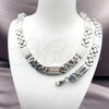 Stainless Steel Necklace and Bracelet, Polished, Steel Finish, 06.363.0032.1