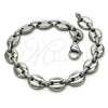 Stainless Steel Basic Bracelet, Puff Mariner Design, Polished,, 03.278.0011.08