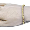 Oro Laminado Basic Bracelet, Gold Filled Style Rope Design, Polished, Golden Finish, 5.222.033.08