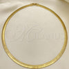 Oro Laminado Basic Necklace, Gold Filled Style Herringbone Design, Polished, Golden Finish, 04.63.1165.16