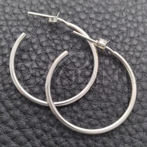 Sterling Silver Small Hoop, Polished, Silver Finish, 02.392.0010.15