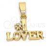 Oro Laminado Fancy Pendant, Gold Filled Style Polished, Golden Finish, 5.181.001