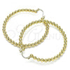 Oro Laminado Large Hoop, Gold Filled Style Ball Design, Polished, Golden Finish, 02.385.0002.50