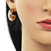 Oro Laminado Small Hoop, Gold Filled Style Chunky Design, Polished, Golden Finish, 02.163.0277.25