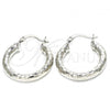 Rhodium Plated Small Hoop, Polished, Rhodium Finish, 5.139.044.1.25