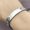 Stainless Steel Solid Bracelet, Polished, Steel Finish, 03.114.0376.3.08