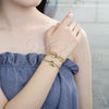 Oro Laminado Fancy Bracelet, Gold Filled Style Shell Design, Polished, Golden Finish, 03.63.2080.07