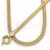 Oro Laminado Necklace and Bracelet, Gold Filled Style Chunky Design, Polished, Golden Finish, 06.179.0003