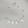 Sterling Silver Fancy Bracelet, Dolphin and Ball Design, Polished, Silver Finish, 03.409.0126.07