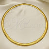 Oro Laminado Basic Necklace, Gold Filled Style Herringbone Design, Polished, Golden Finish, 5.220.006.20