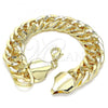 Oro Laminado Basic Bracelet, Gold Filled Style Polished, Golden Finish, 03.331.0122.08