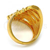 Oro Laminado Multi Stone Ring, Gold Filled Style with White Cubic Zirconia and White Micro Pave, Polished, Golden Finish, 01.210.0035.08 (Size 8)