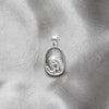 Sterling Silver Religious Pendant, Guadalupe Design, Polished, Silver Finish, 05.392.0087