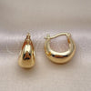 Oro Laminado Small Hoop, Gold Filled Style Polished, Golden Finish, 02.156.0684.20