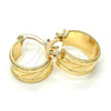 Oro Laminado Small Hoop, Gold Filled Style Diamond Cutting Finish, Golden Finish, 02.261.0017.15