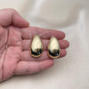 Oro Laminado Stud Earring, Gold Filled Style Teardrop Design, Polished, Golden Finish, 02.385.0042