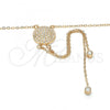 Sterling Silver Fancy Necklace, with White Cubic Zirconia, Polished, Rose Gold Finish, 04.286.0001.1.16