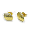 Oro Laminado Stud Earring, Gold Filled Style Polished, Golden Finish, 02.196.0180