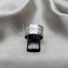 Stainless Steel Mens Ring, Dolphin Design, Blue Polished, Steel Finish, 01.63.0689.10